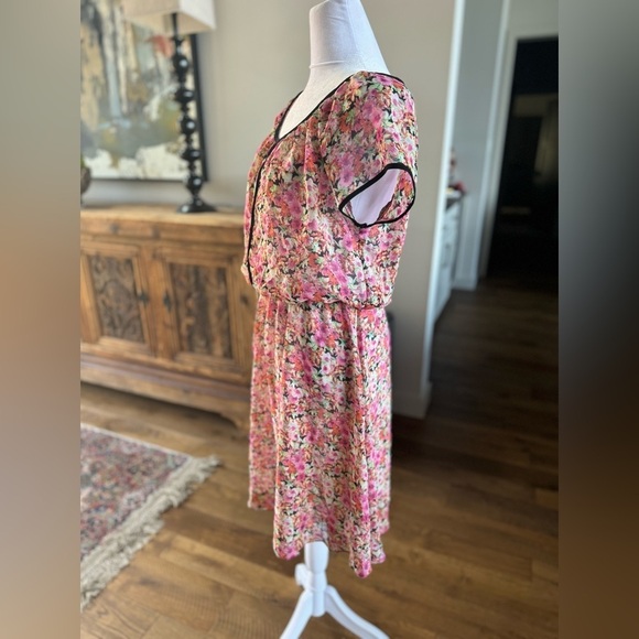 Cottagecore Madison Leigh Floral Sheer Dress 10 Large L - Picture 5 of 13